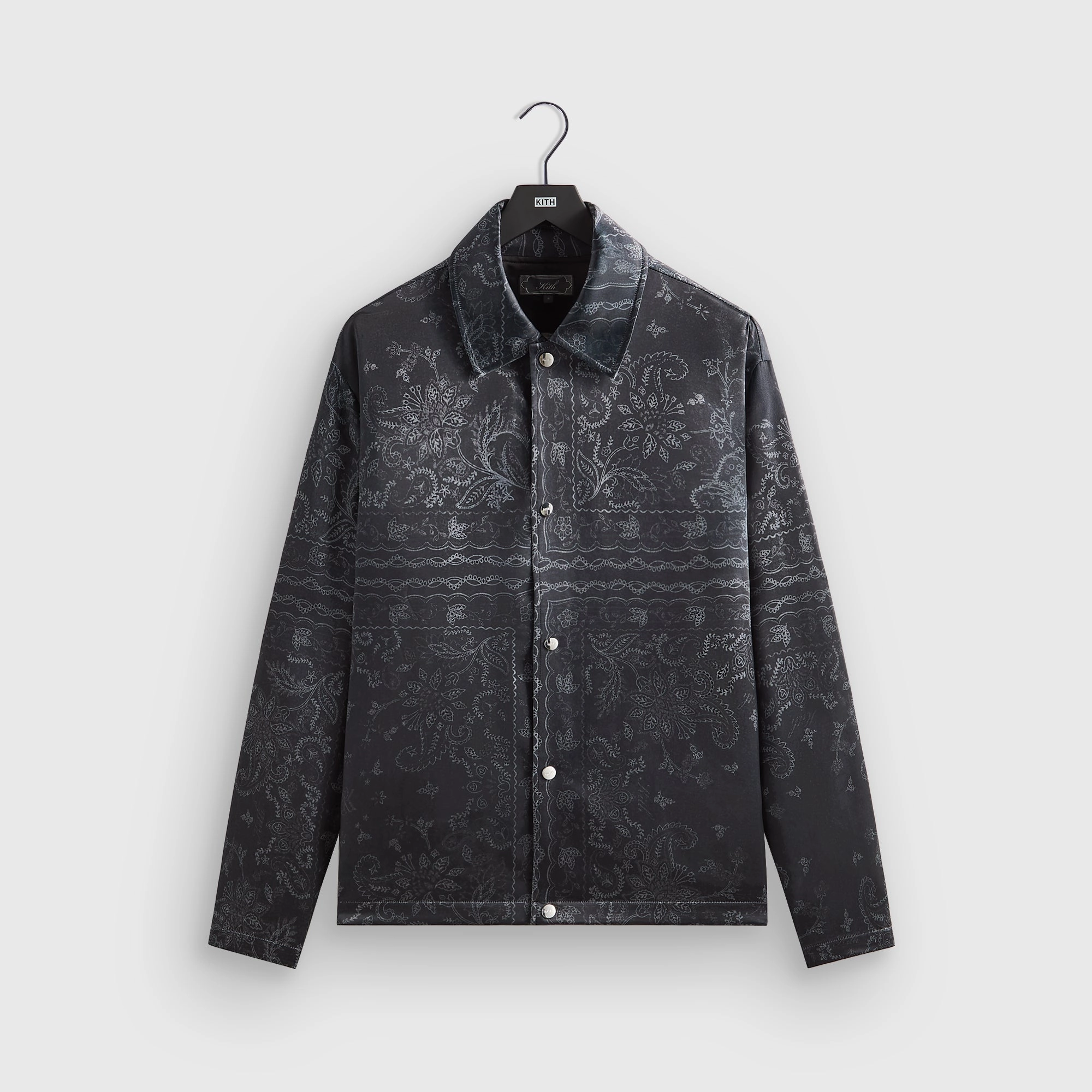 Kith Panelled Bandana Long Sleeve Coaches Jacket - Black Bold Practical