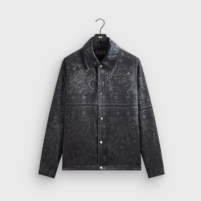 Kith Panelled Bandana Long Sleeve Coaches Jacket - Black Delightful Fabulous