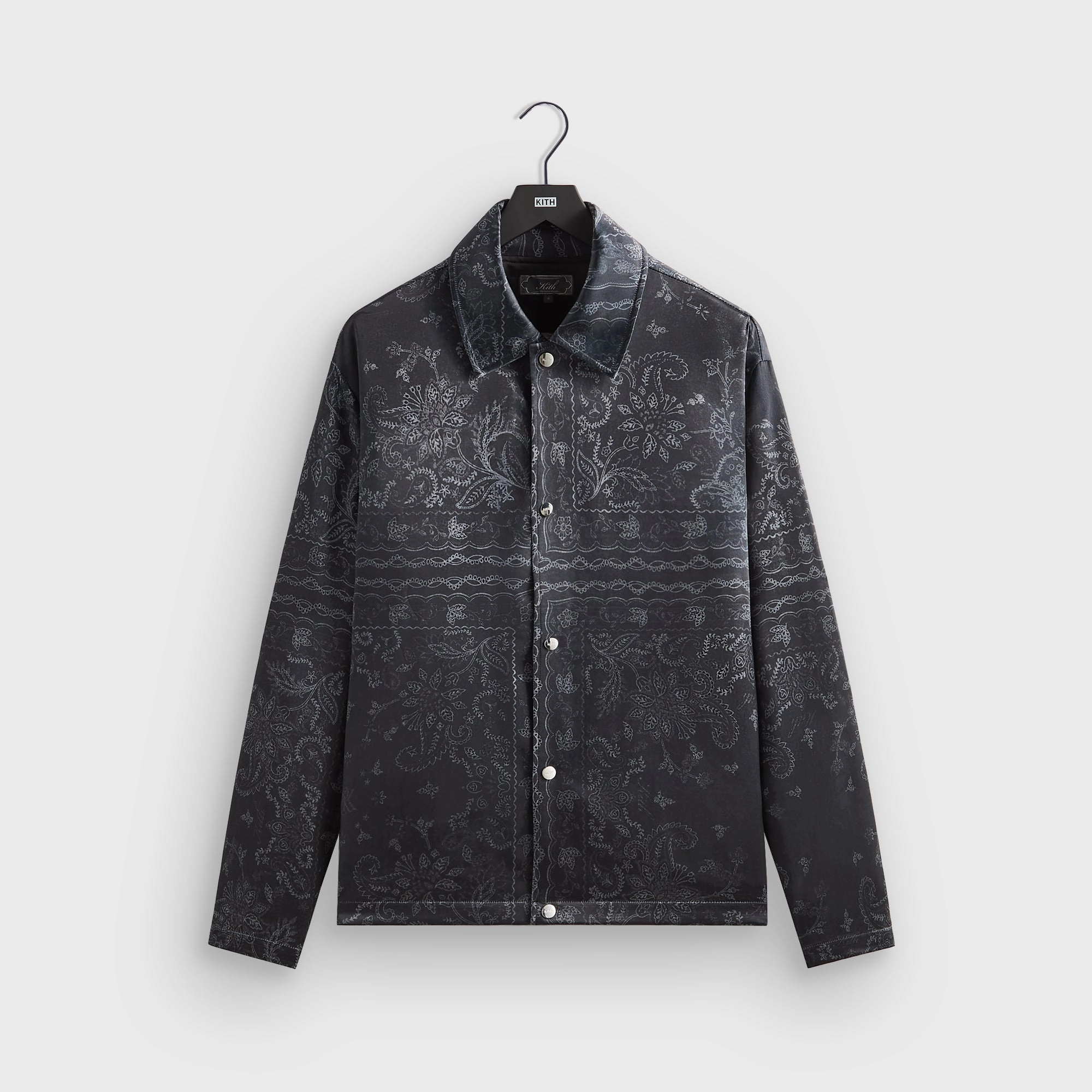 Coordinated Kith Panelled Bandana Long Sleeve Coaches Jacket - Black Intentional