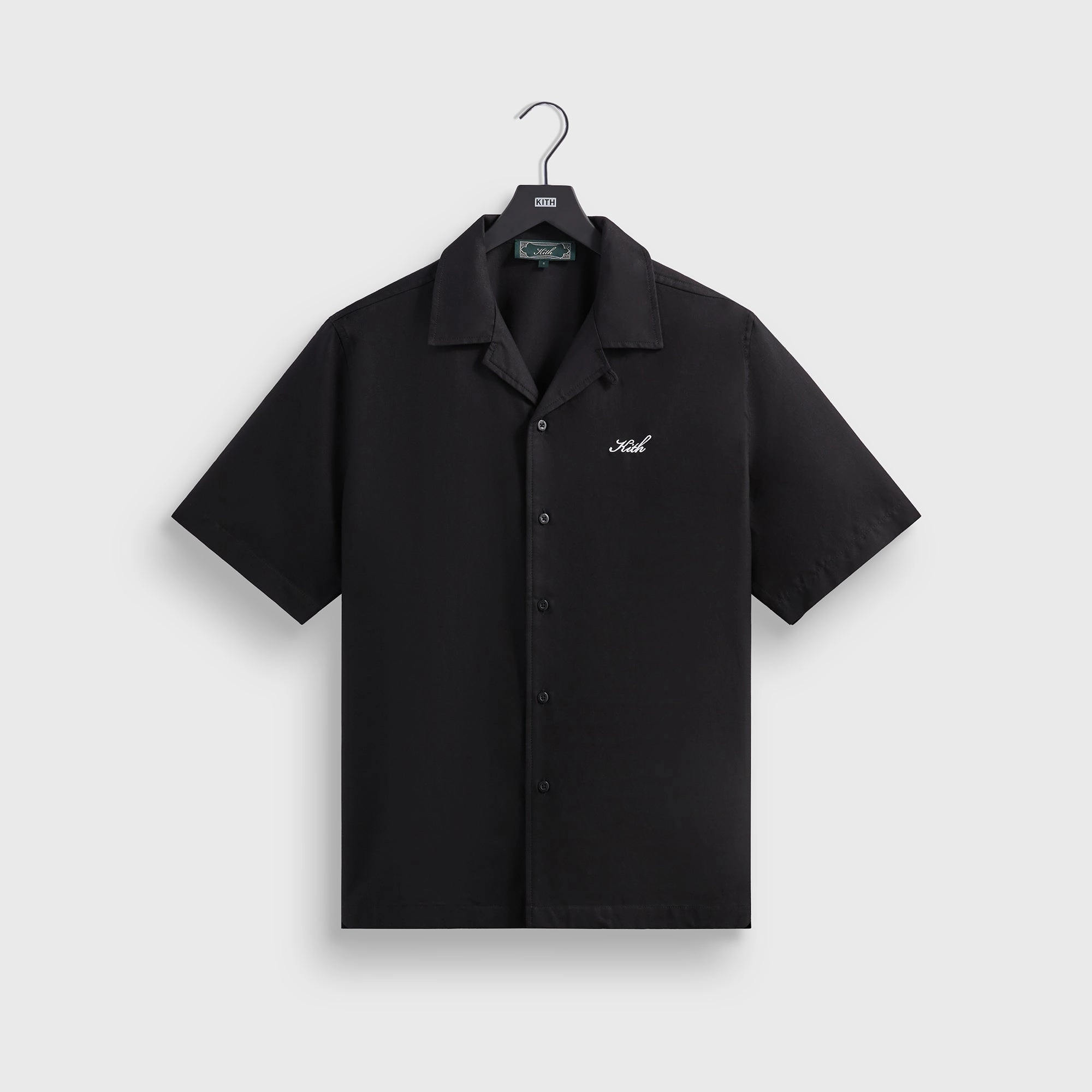 Loyal Kith Silk Cotton Thompson Camp Collar Shirt - Black Opulent