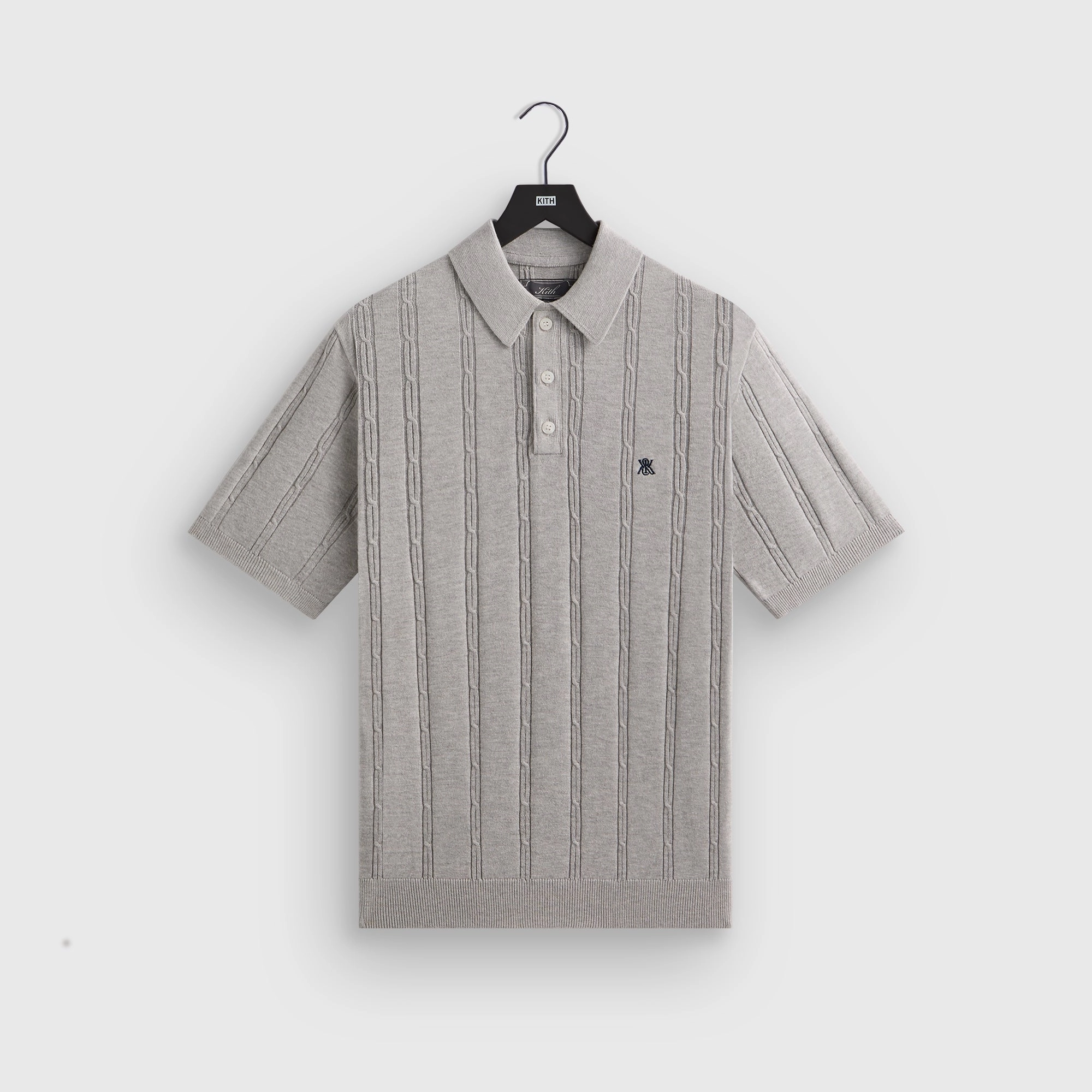 Cutting-edge Kith Tilden Polo - Light Heather Grey Educated