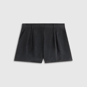 Kith Women Astrid Pleated Trouser Short - Black Versatile Holistic