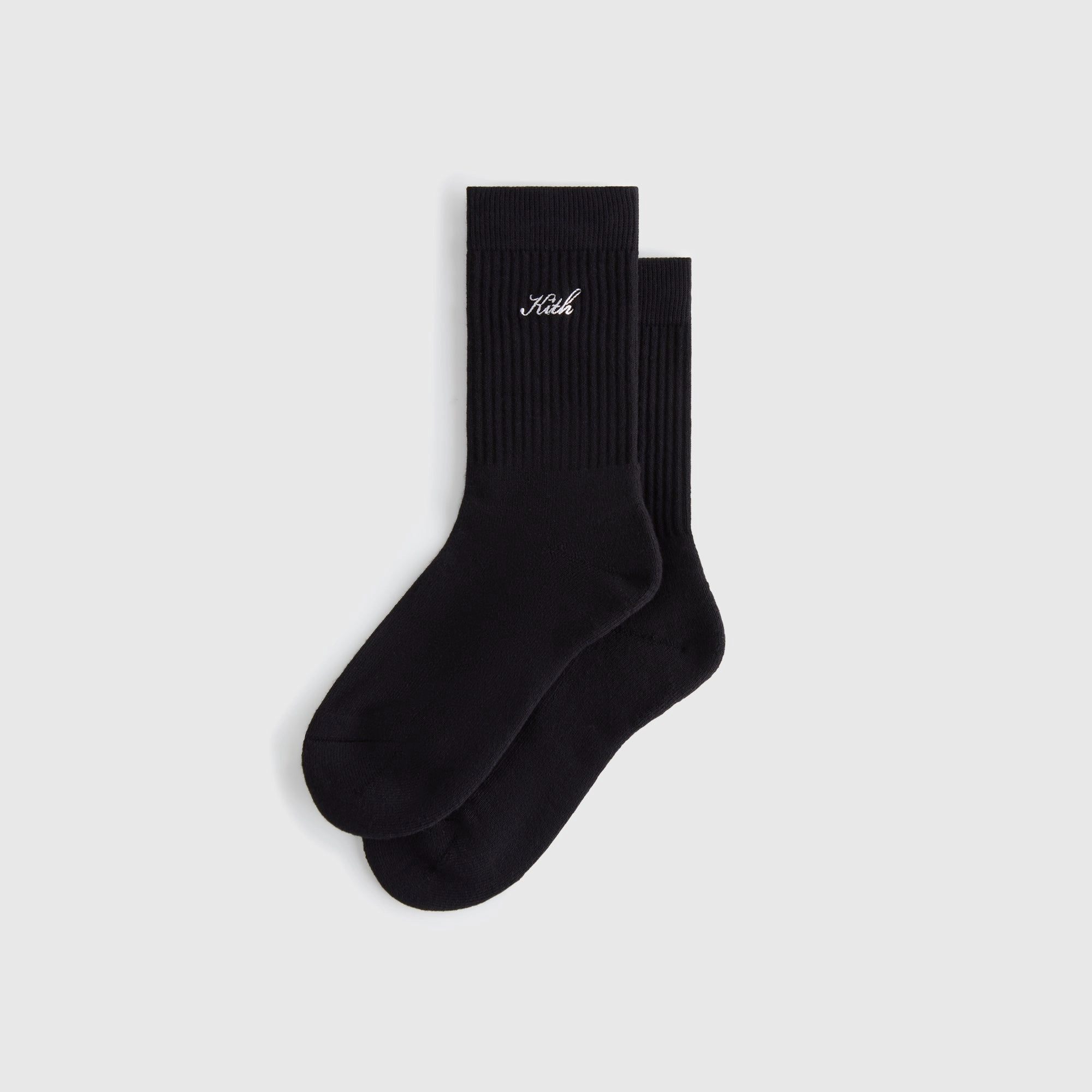 Kith Women Script Classic Crew Socks - Black Passionate Stylish