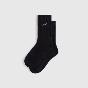 Kith Women Script Classic Crew Socks - Black Prestigious Tough