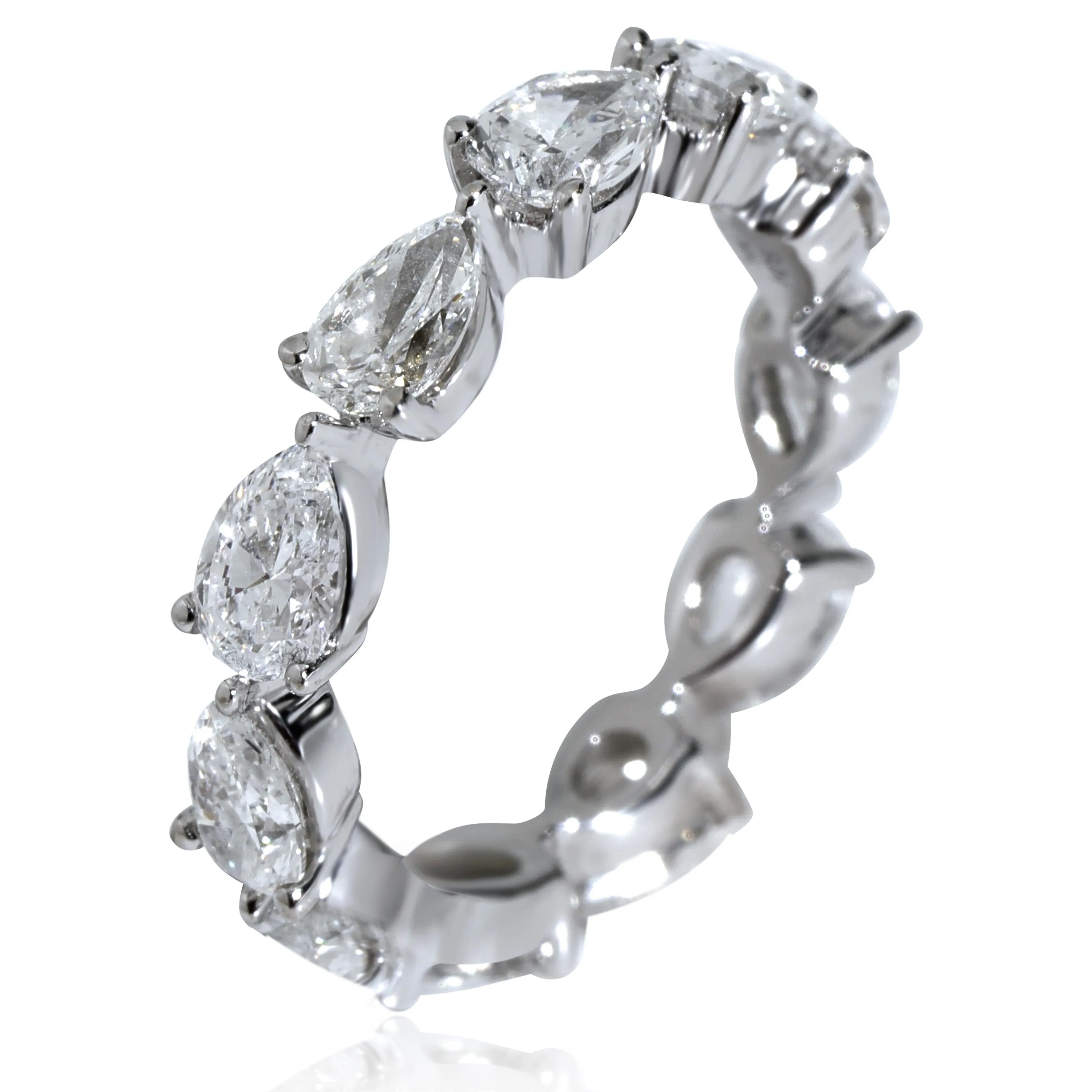 Lab-Grown Diamond Wedding Band in 14K White Gold 3.96 CTW