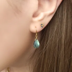 Labradorite Teardrop Briolette Earrings