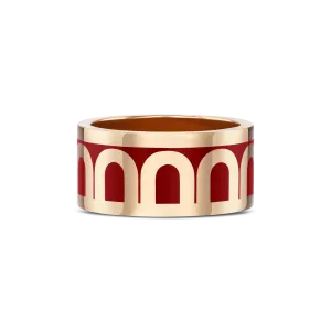 L'Arc de DAVIDOR Ring GM, 18k Rose Gold with DAVIDOR Bordeaux Lacquered Ceramic