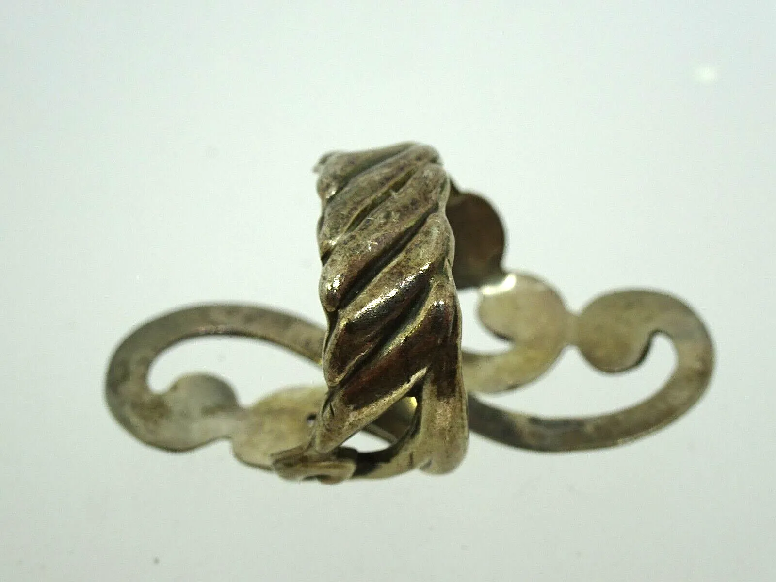 Large Vintage Taxco Sterling Silver SWIRL Ring, Signed, Adjustable size 6,7,8,9