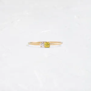 Lemon Sapphire Duet Ring, Edition 3