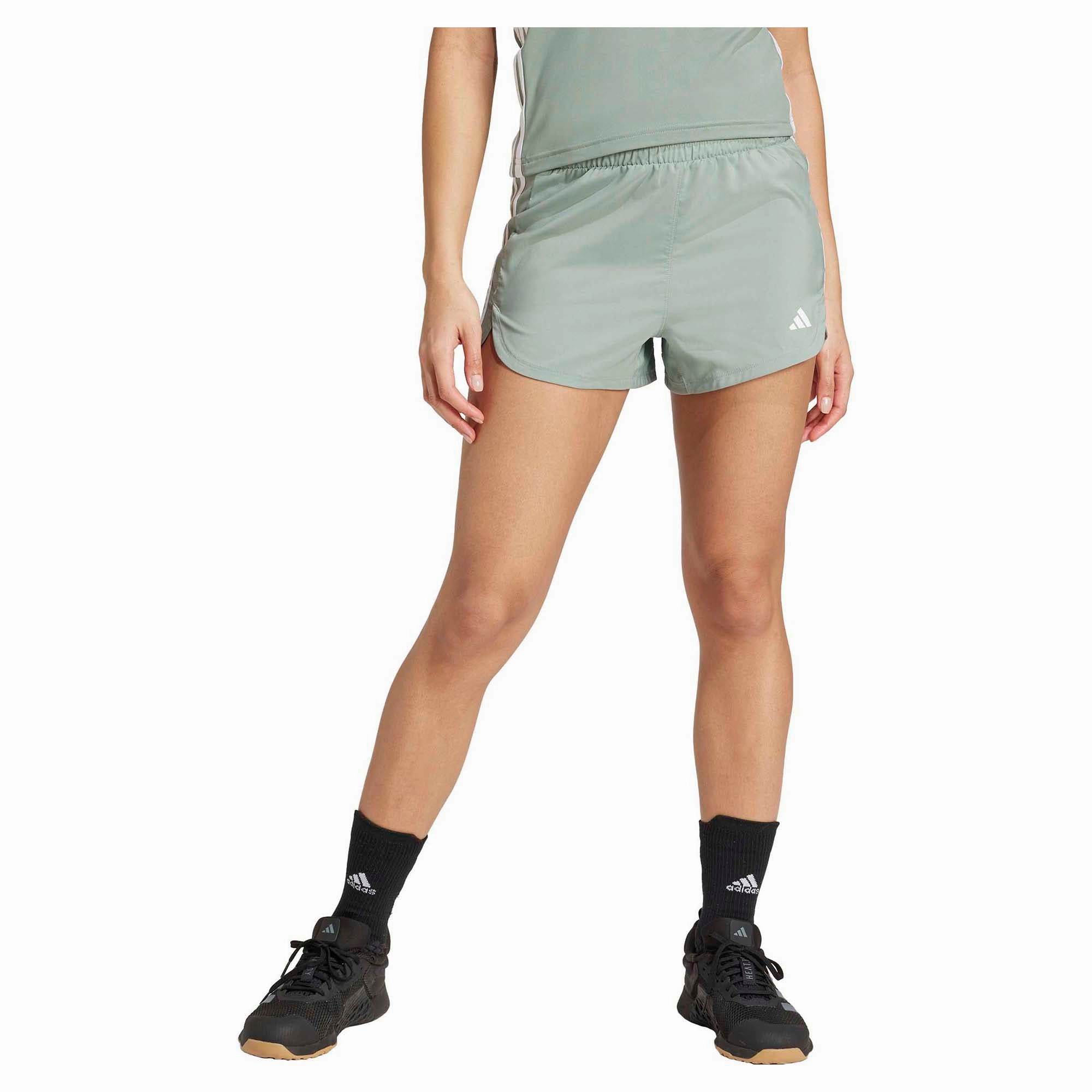 Lightweight design Women??s Pacer Training 3-Stripes Woven High-Rise 3 Inch Shorts