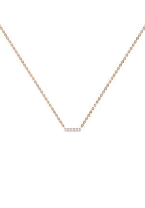 Line 18K Rose Gold Necklace w. Lab-Grown Diamonds