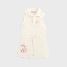 Lively Kith Kids Novelty Terry Romper - Sandrift Reliable