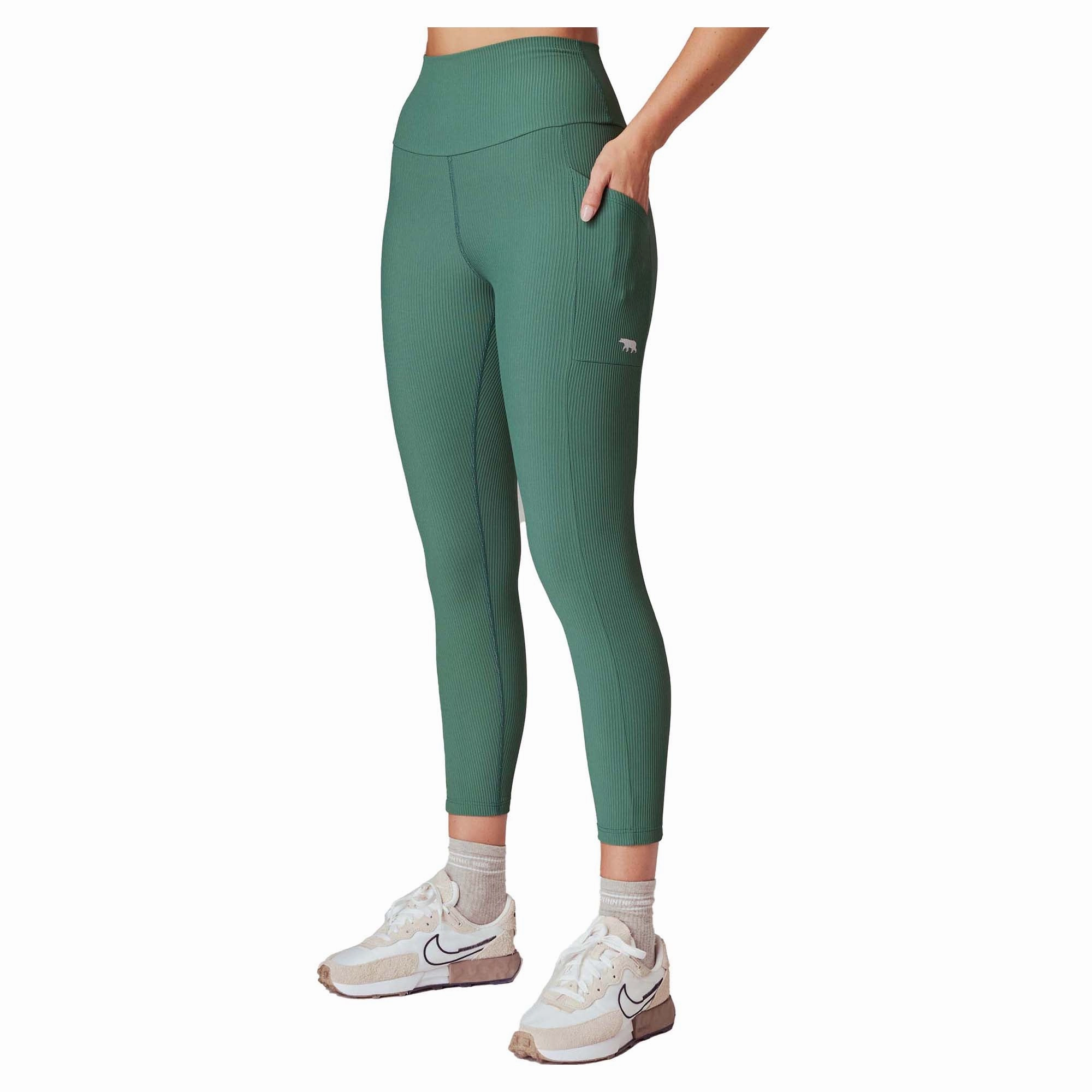 Women's Rise Above Ribbed Ankle Grazer 26 Inch Leggings Sustainable Versatile looks