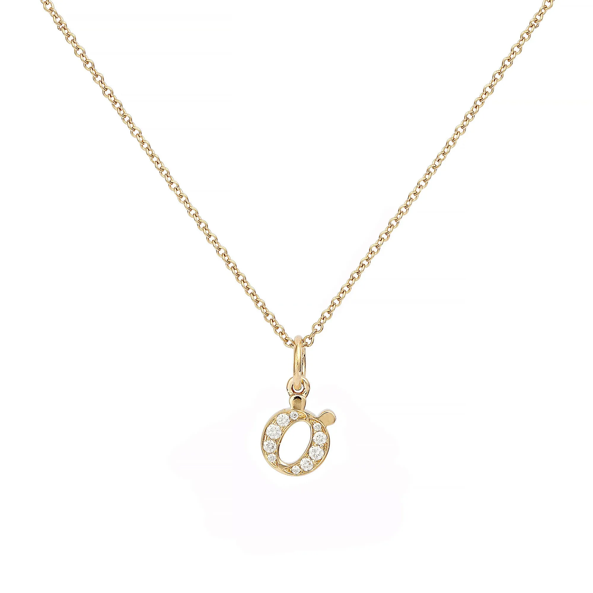 Love Letter ? 18K Gold Necklace w. Diamonds