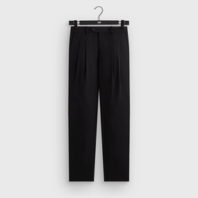 Loyal &Kin Kylan Pleated Trouser - Black Carefully made