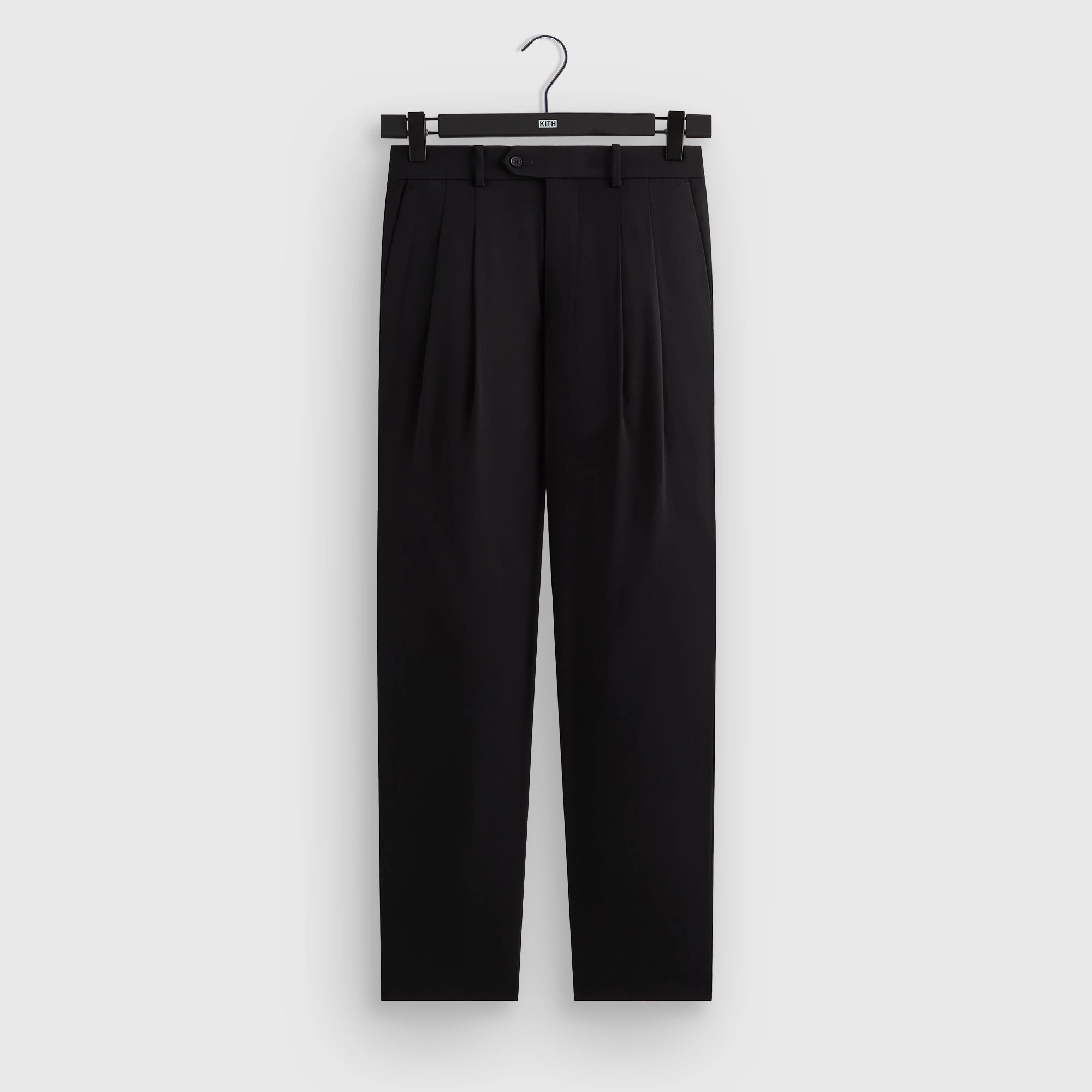 Loyal &Kin Kylan Pleated Trouser - Black Carefully made