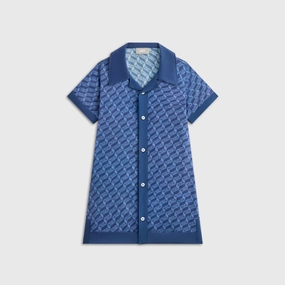 Loyal Kith Kids Monogram Camp Shirt Dress - Atlantic Polished