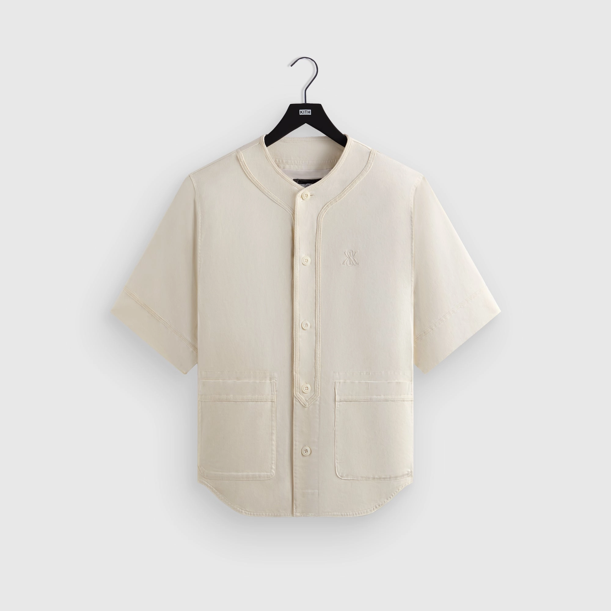 Kith Washed Denim Willis Baseball Shirt - Sandrift Affordable Persistent