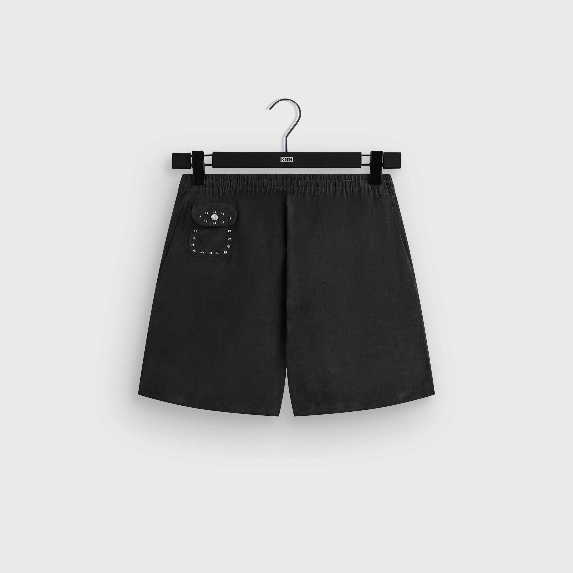 &Kin Cupro Linen Kellen Short - Black Trendy Trustworthy