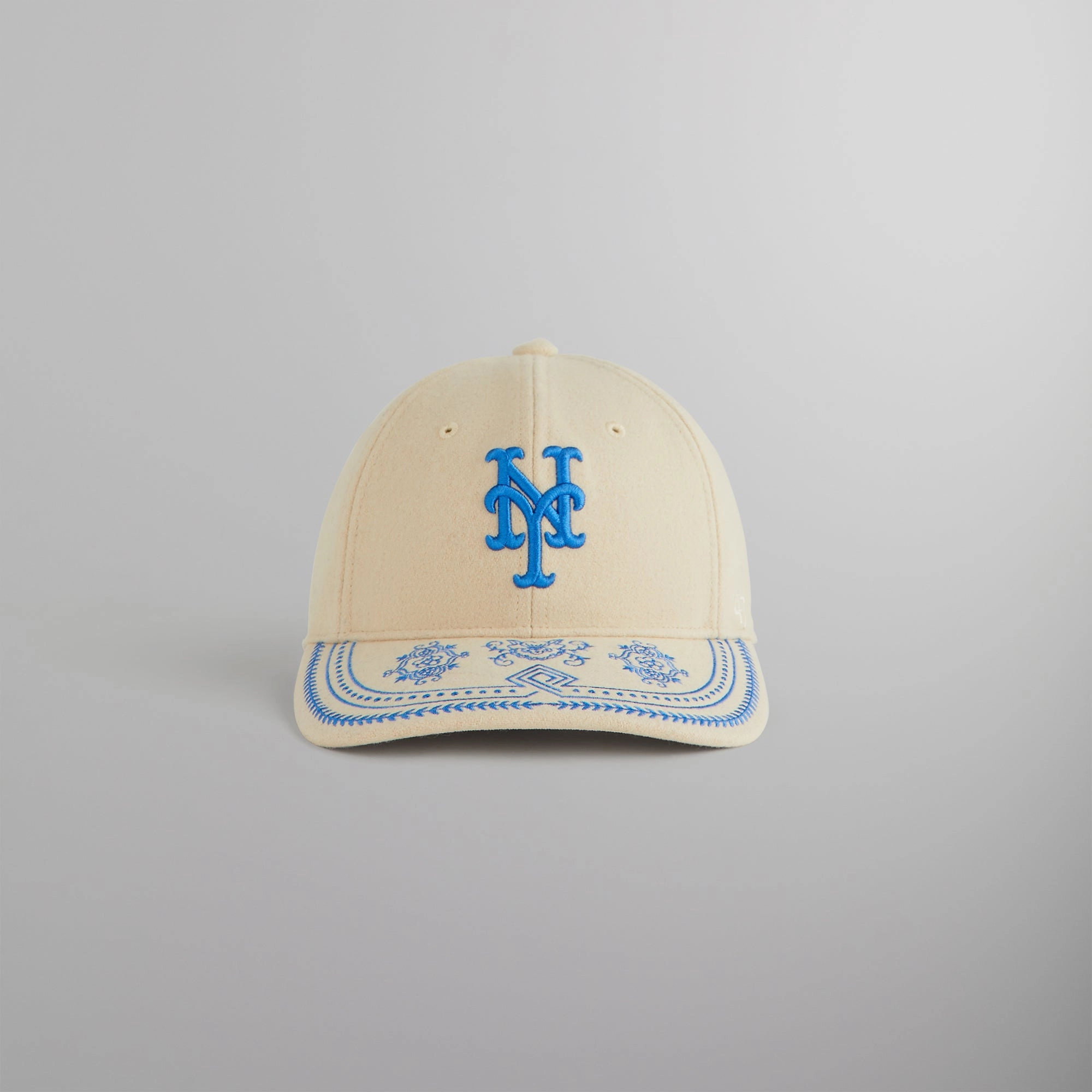 Worthwhile Kith & ??47 for the New York Mets Embroidered Franchise LS Cap - Sandrift Comfortable