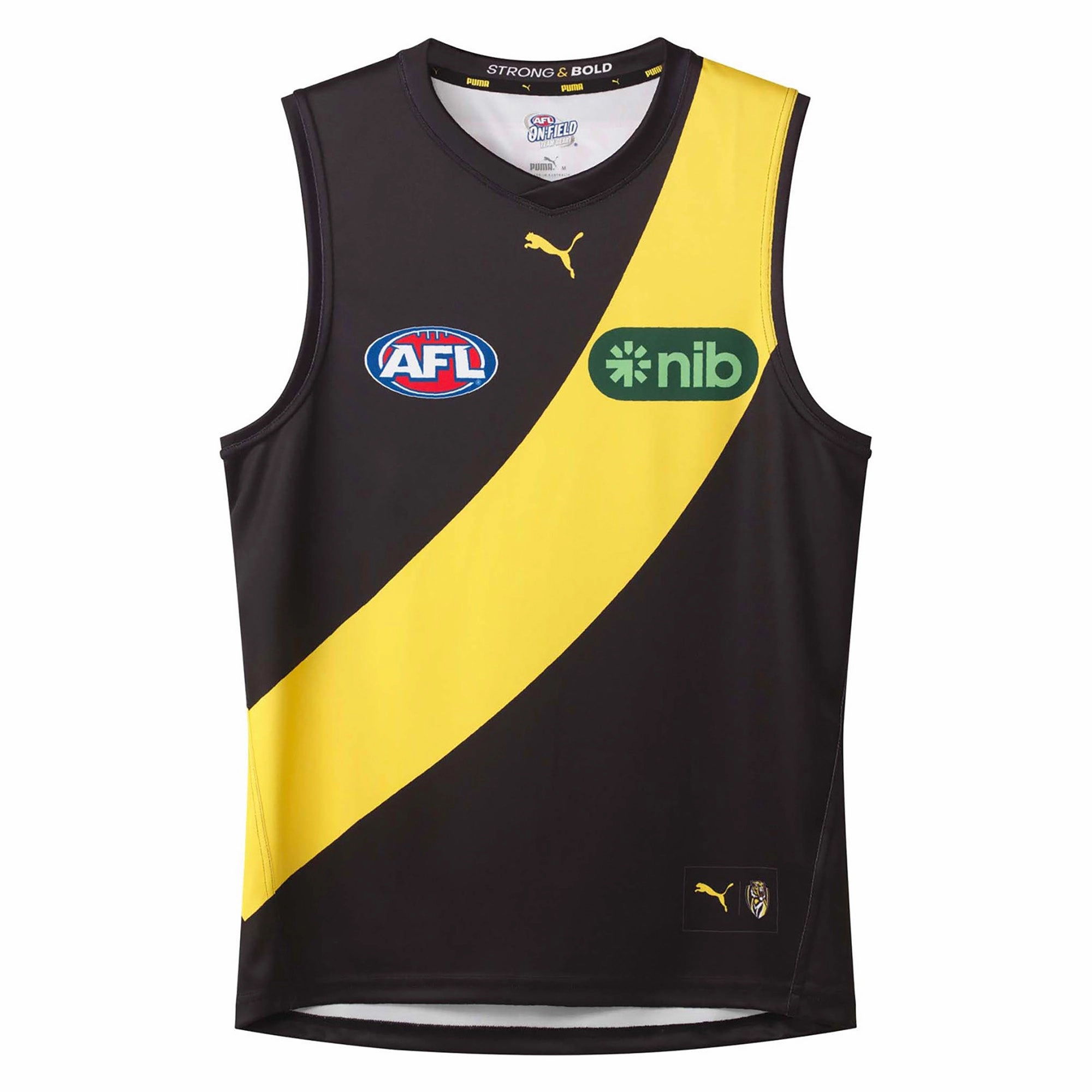 Fashionable basics Men's AFL Richmond Tigers Football Club 2024 Home Replica Jersey Soft