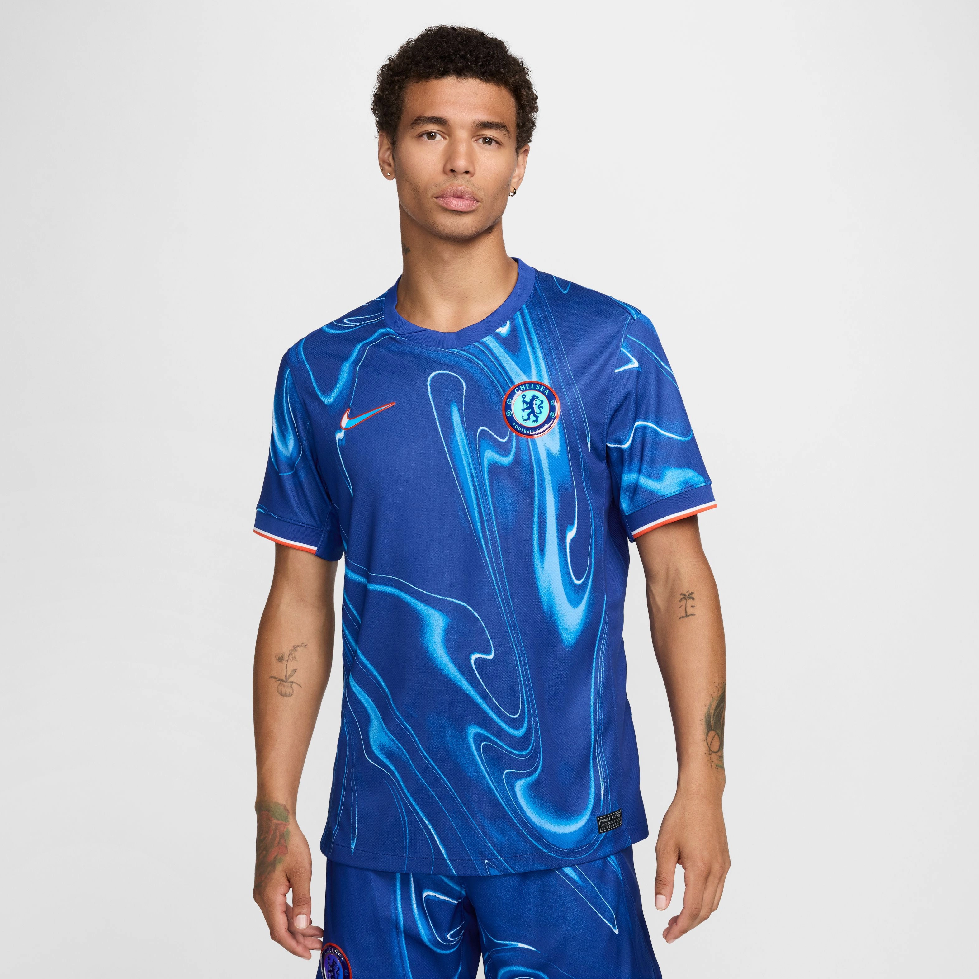 Men's Chelsea FC 2024/25 Stadium Home Dri-FIT Soccer Replica Jersey Machine washable