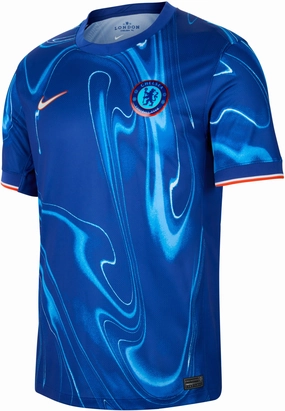 Men's Chelsea FC 2024/25 Stadium Home Dri-FIT Soccer Replica Jersey Machine washable Up-to-date
