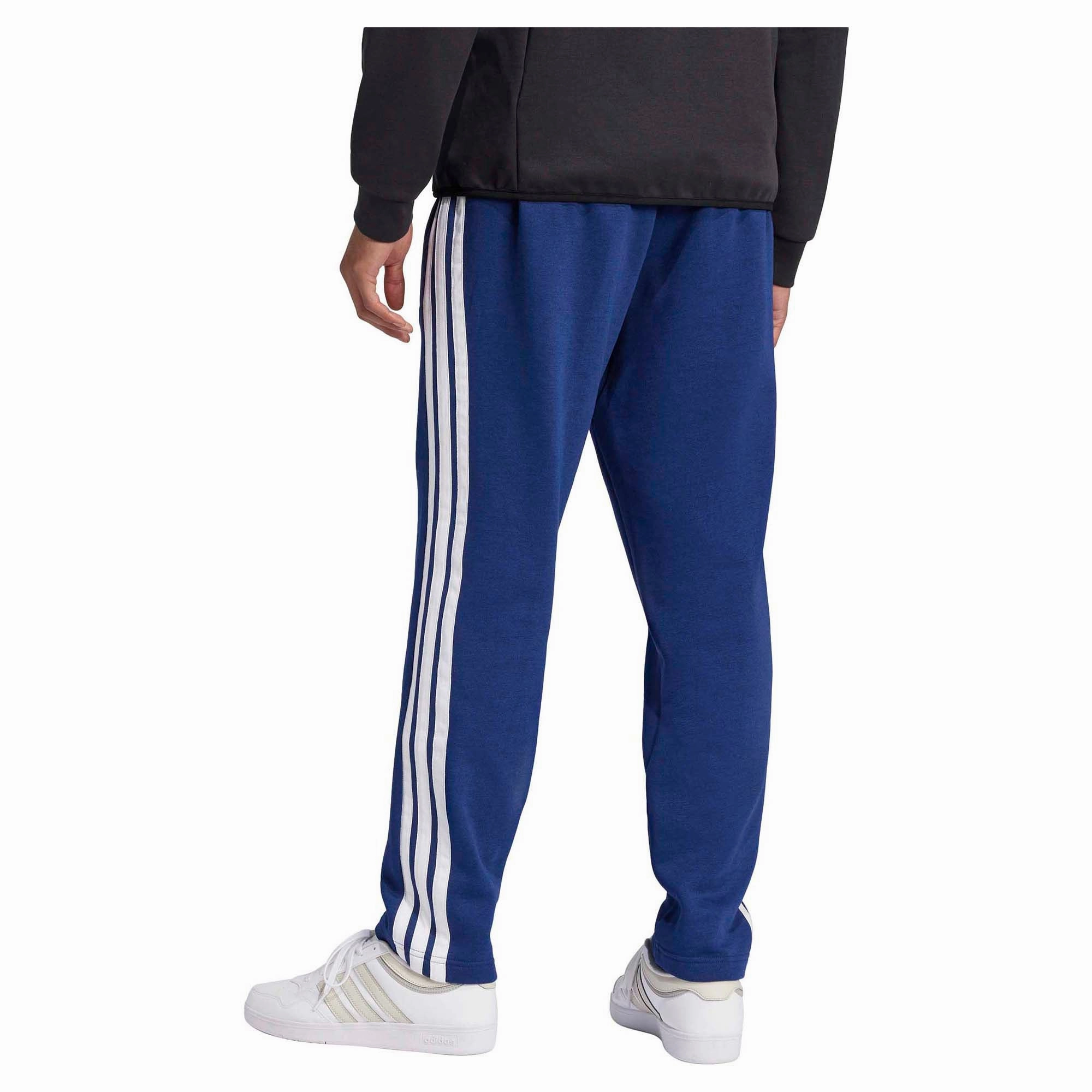 Men's Essential Three Stripes Fleece Open Hem Pants Trendy picks