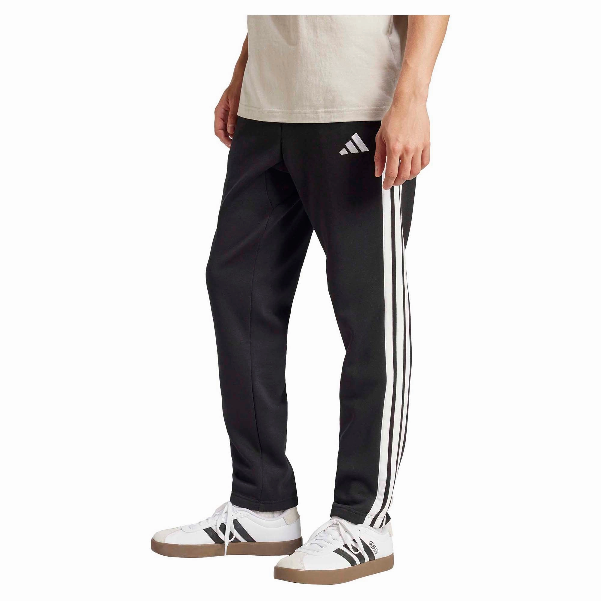 Men's Essential Three Stripes Fleece Open Hem Pants Versatile wearables