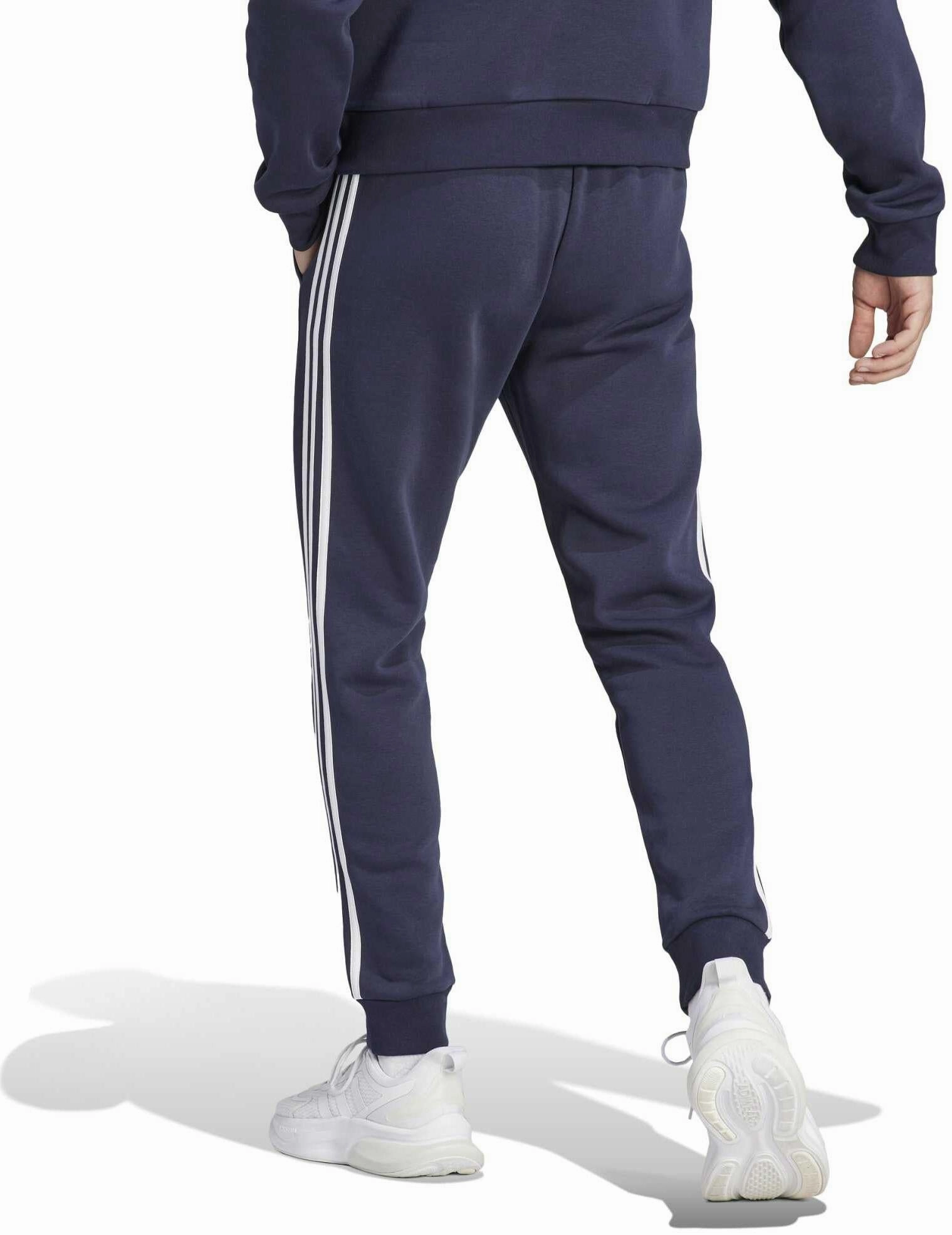 Men's Essentials Fleece 3-Stripes Tapered Cuff Joggers Fashionable wearables
