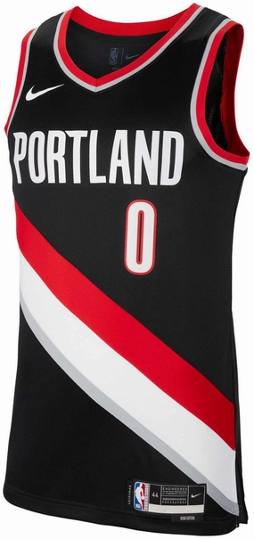 Men's NBA Portland Trail Blazers Damian Lillard 2022/23 Icon Edition Swingman Jersey Trendy wear Laid-back