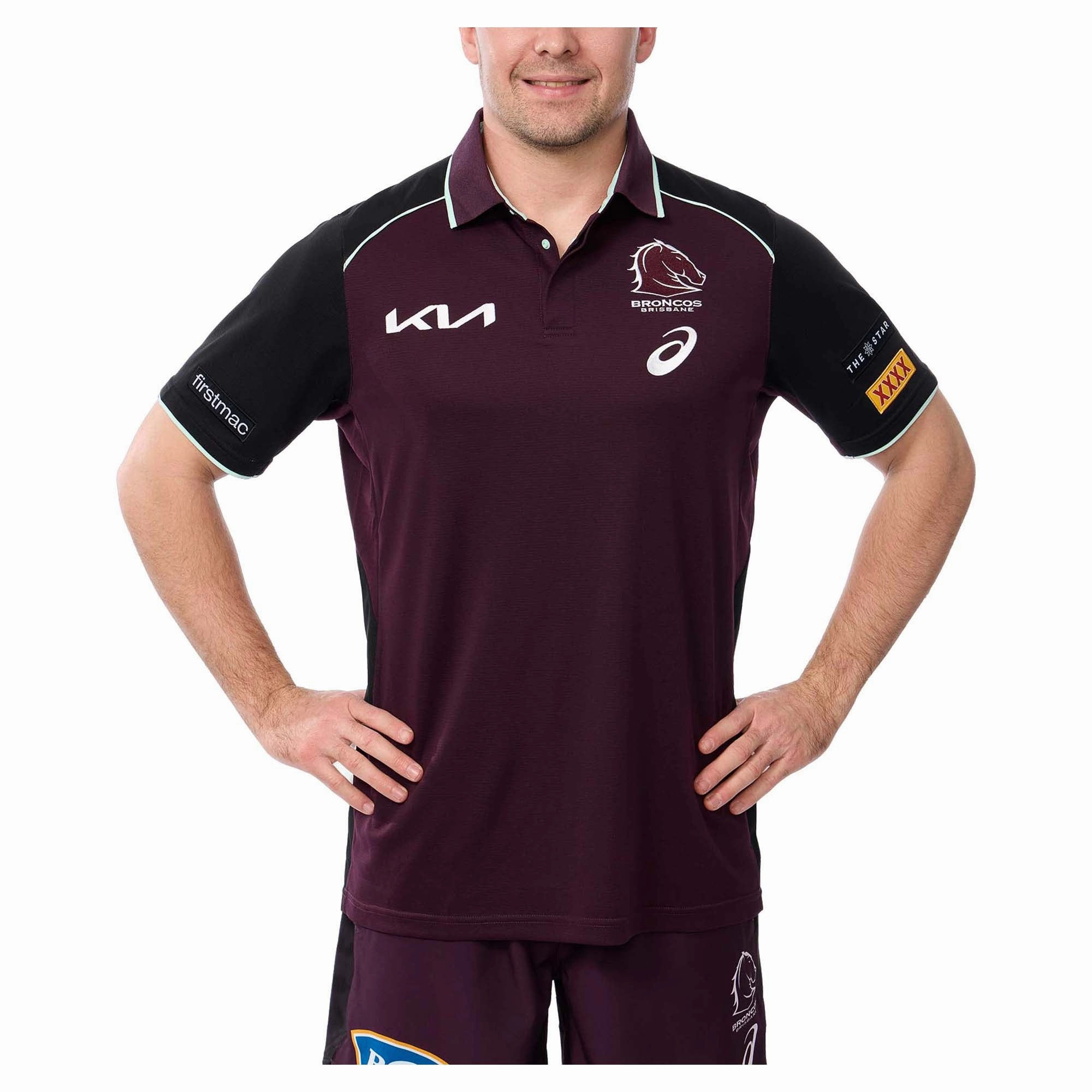 Men's NRL Brisbane Broncos 2025 Training Polo Modern styles Expressive