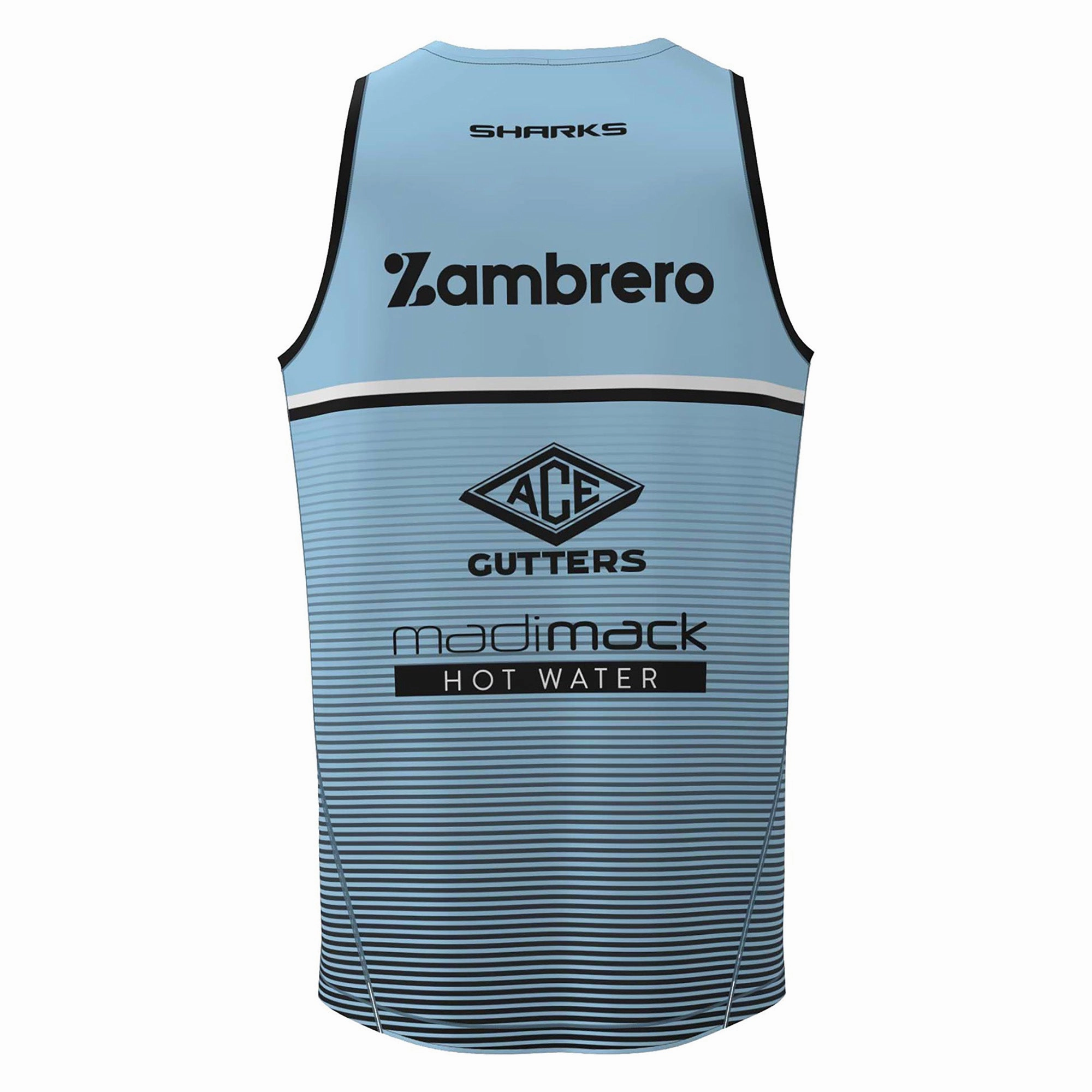 Men's NRL Cronulla Sharks 2023 Training Singlet Premium materials