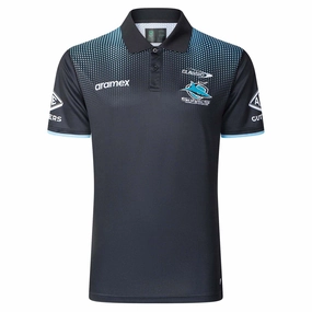 Men's NRL Cronulla-Sutherland Sharks 2025 Media Polo Chic Eco-friendly