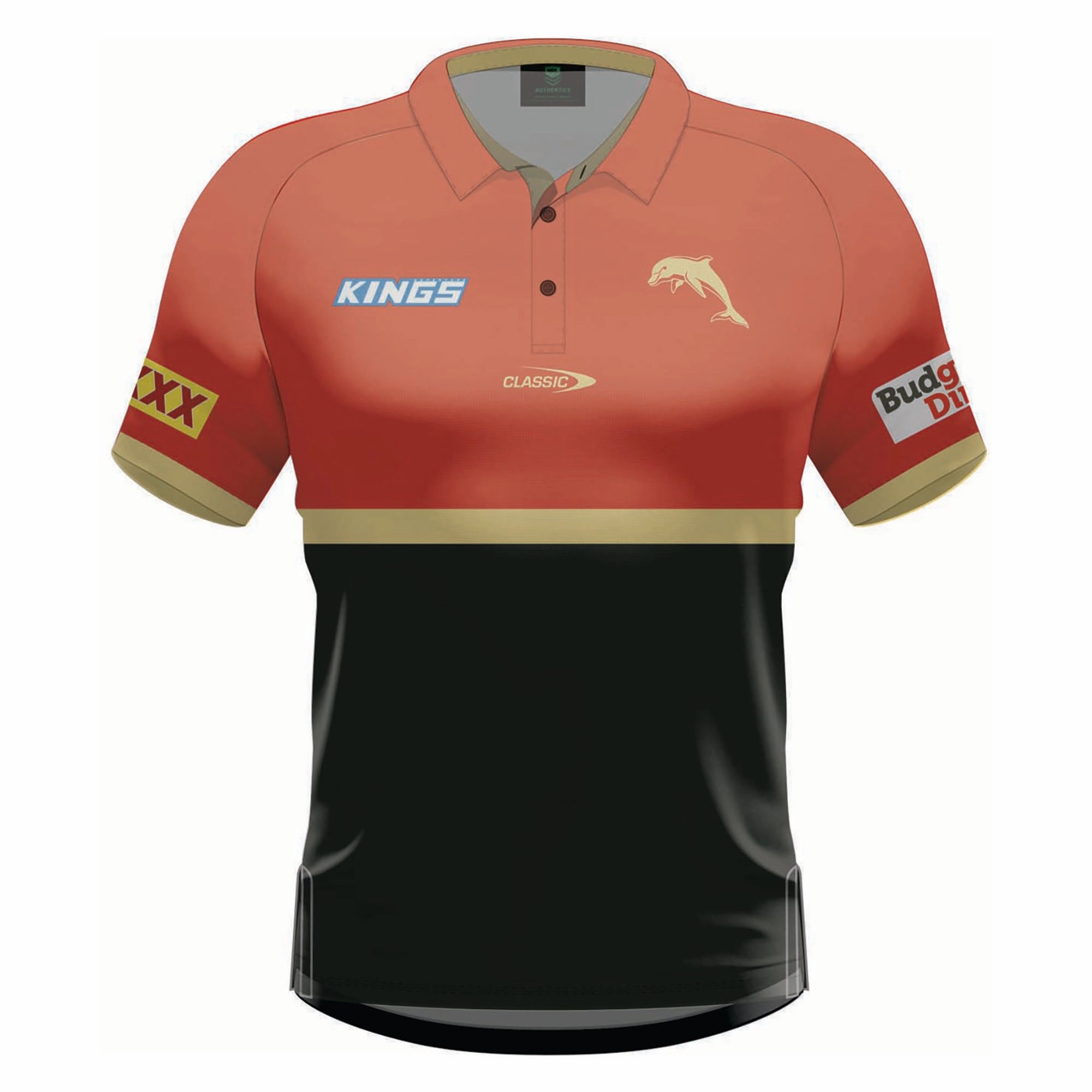 Men's NRL Dolphins 2024 Media Polo Lightweight Tasteful