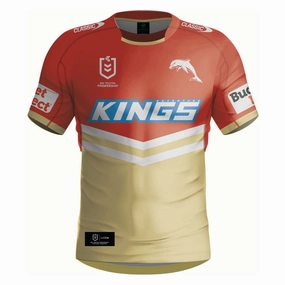 Men's NRL Dolphins 2024 Retail Home Jersey Trendy pieces Comfort focused