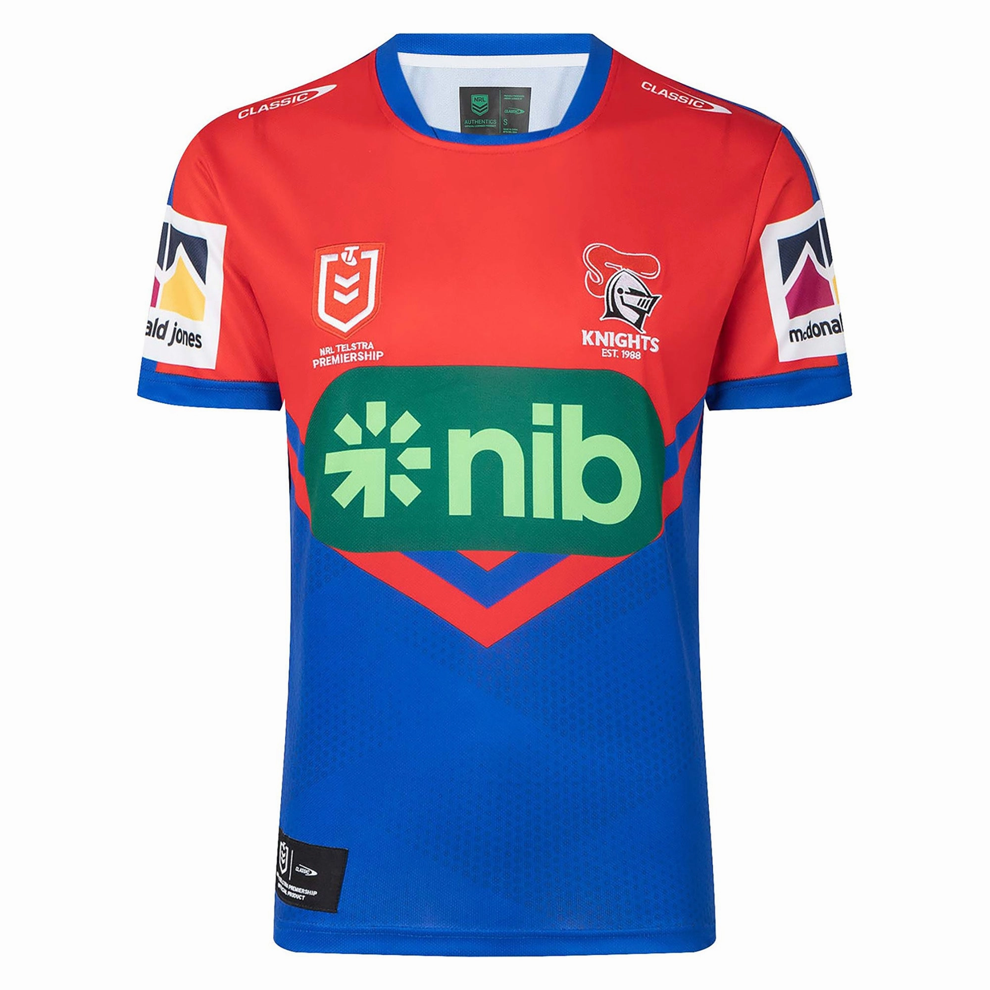 Men's NRL Newcastle Knights 2023 Home Jersey Classic cuts Affordable