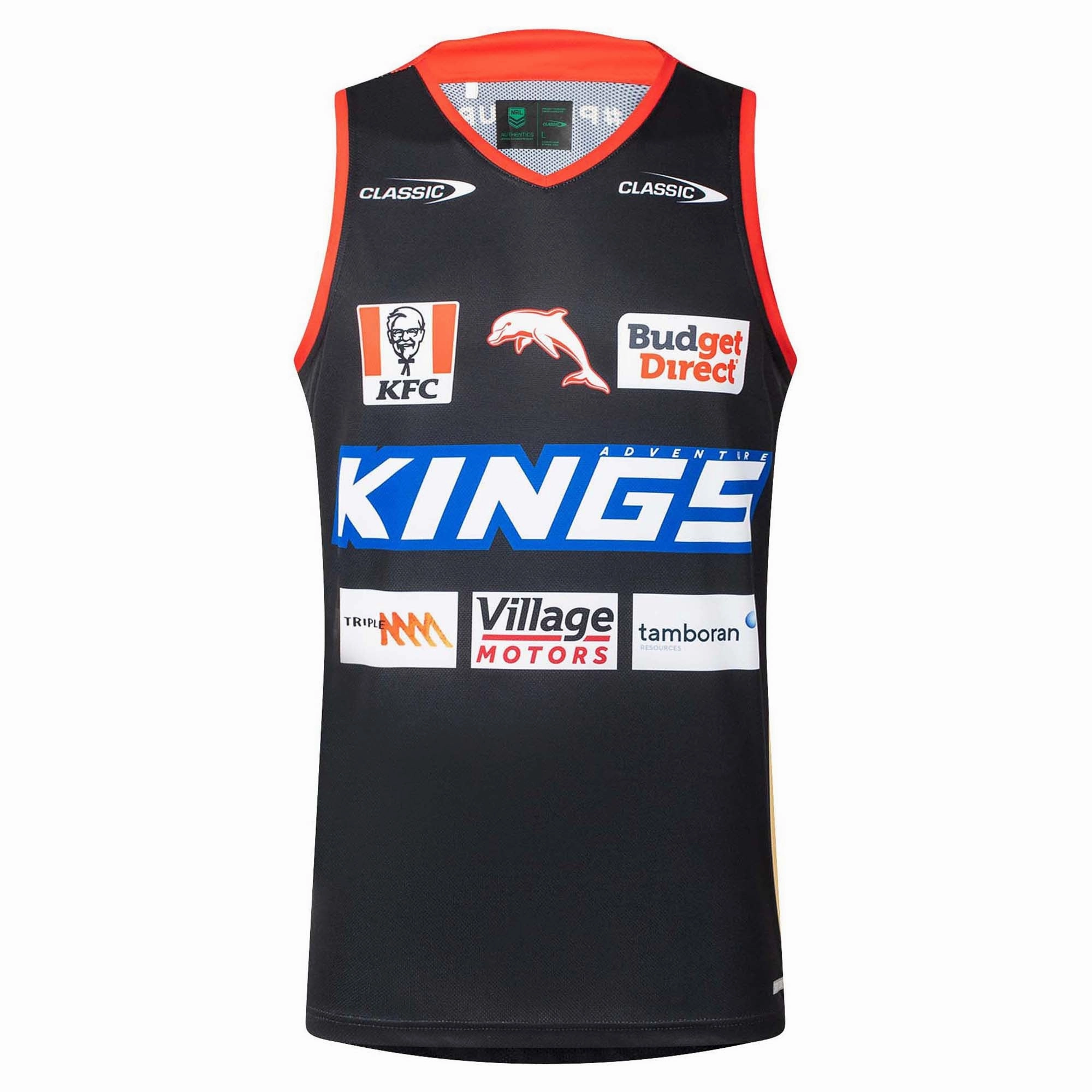 Men's NRL Redcliffe Dolphins 2025 Pro Training Singlet Versatile designs Trendy picks