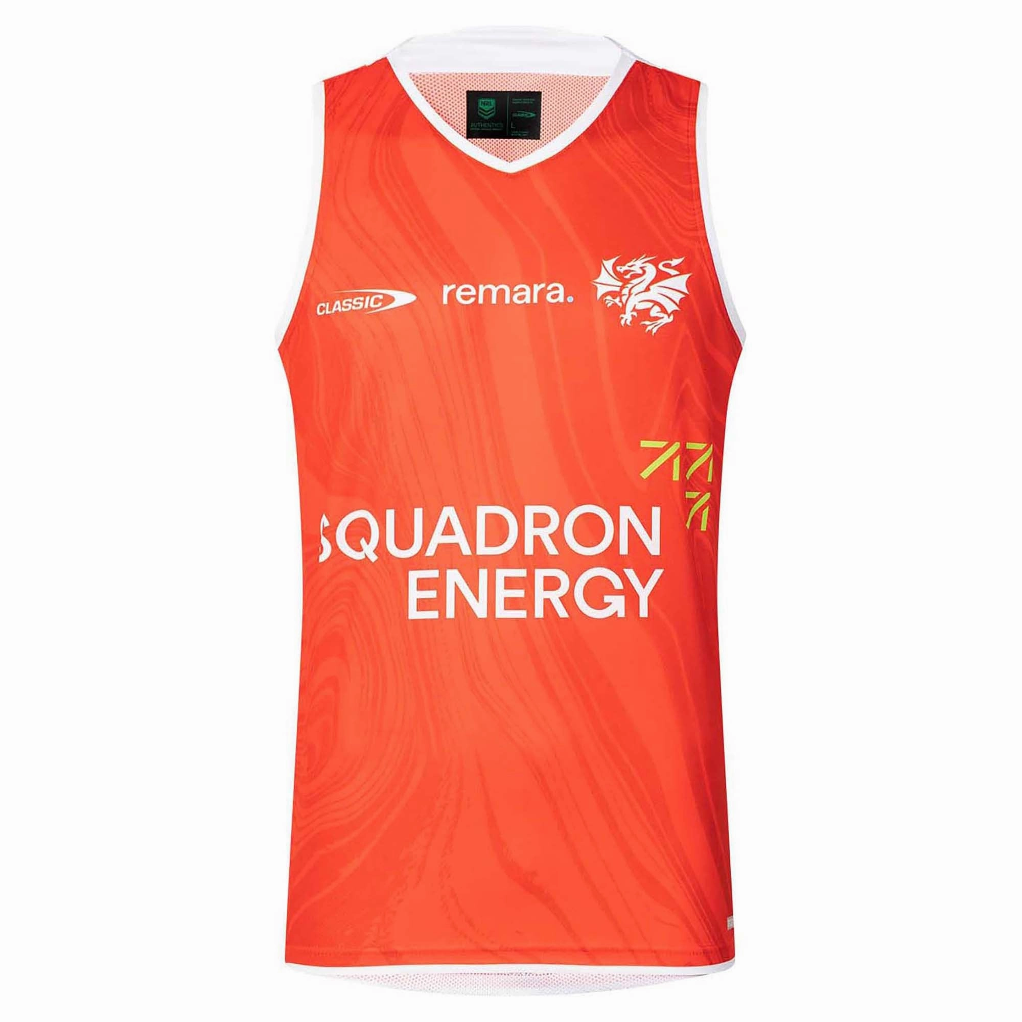 Men's NRL St. George Illawarra Dragons 2025 Pro Training Singlet Classic Event-ready