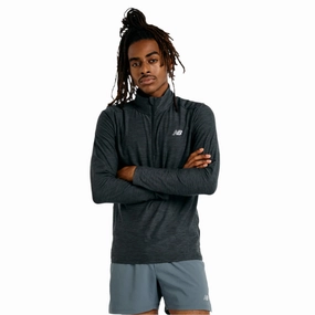 Men's Space Dye 1/4 Zip Long Sleeve Tee Quality wear Event-ready