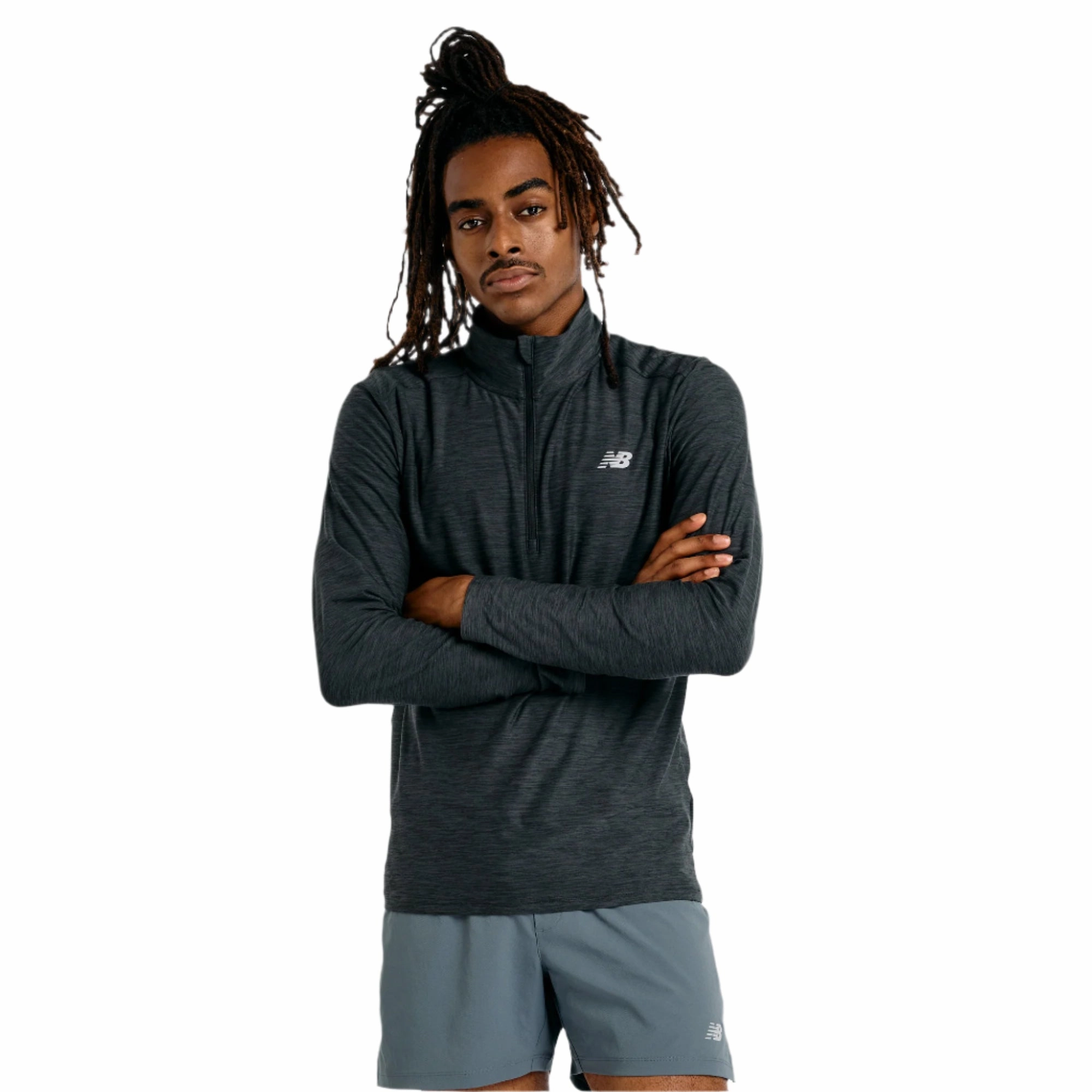 Expressive Men's Space Dye 1/4 Zip Long Sleeve Tee Mix and match