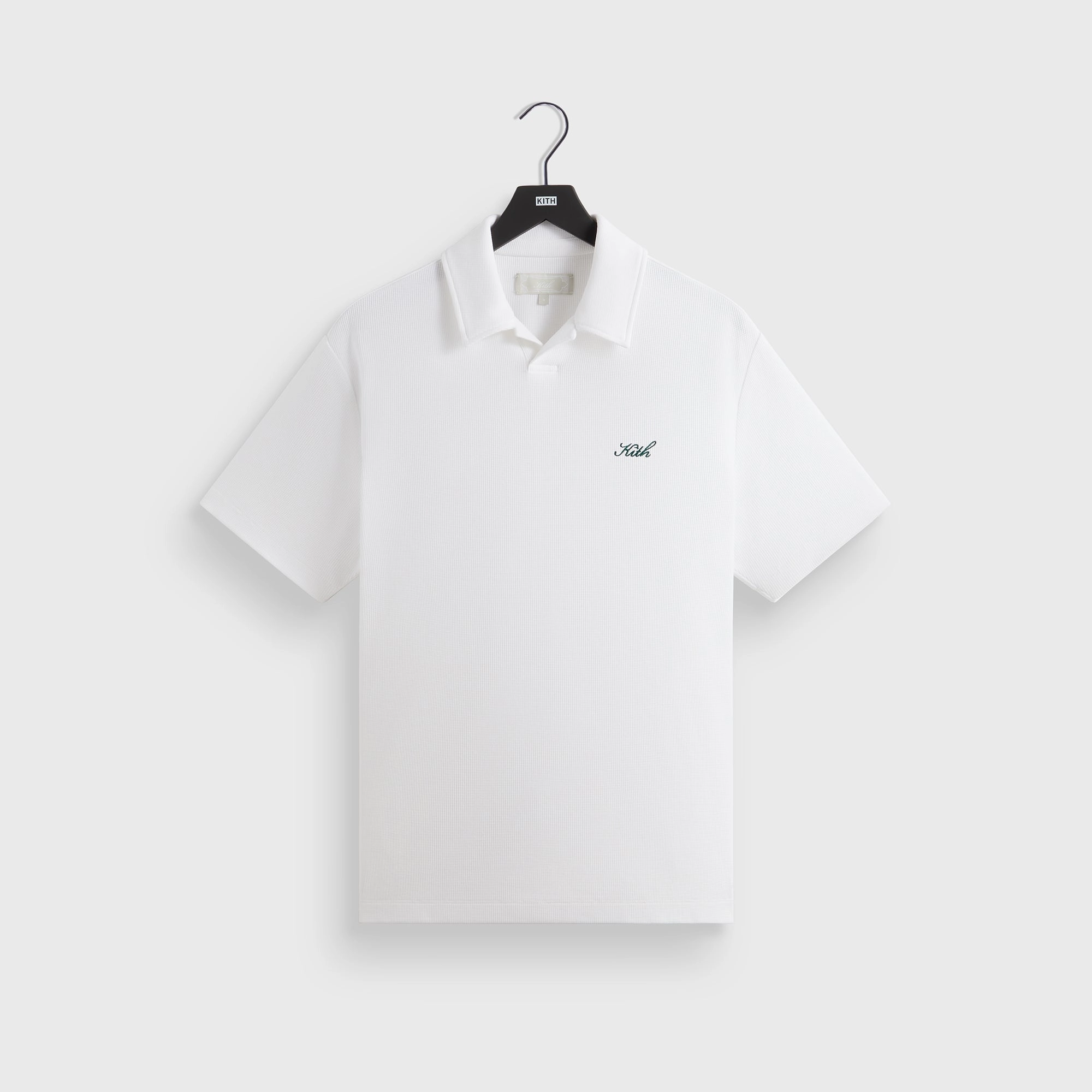 Kith Micro Waffle Drew Polo - White Carefully made General