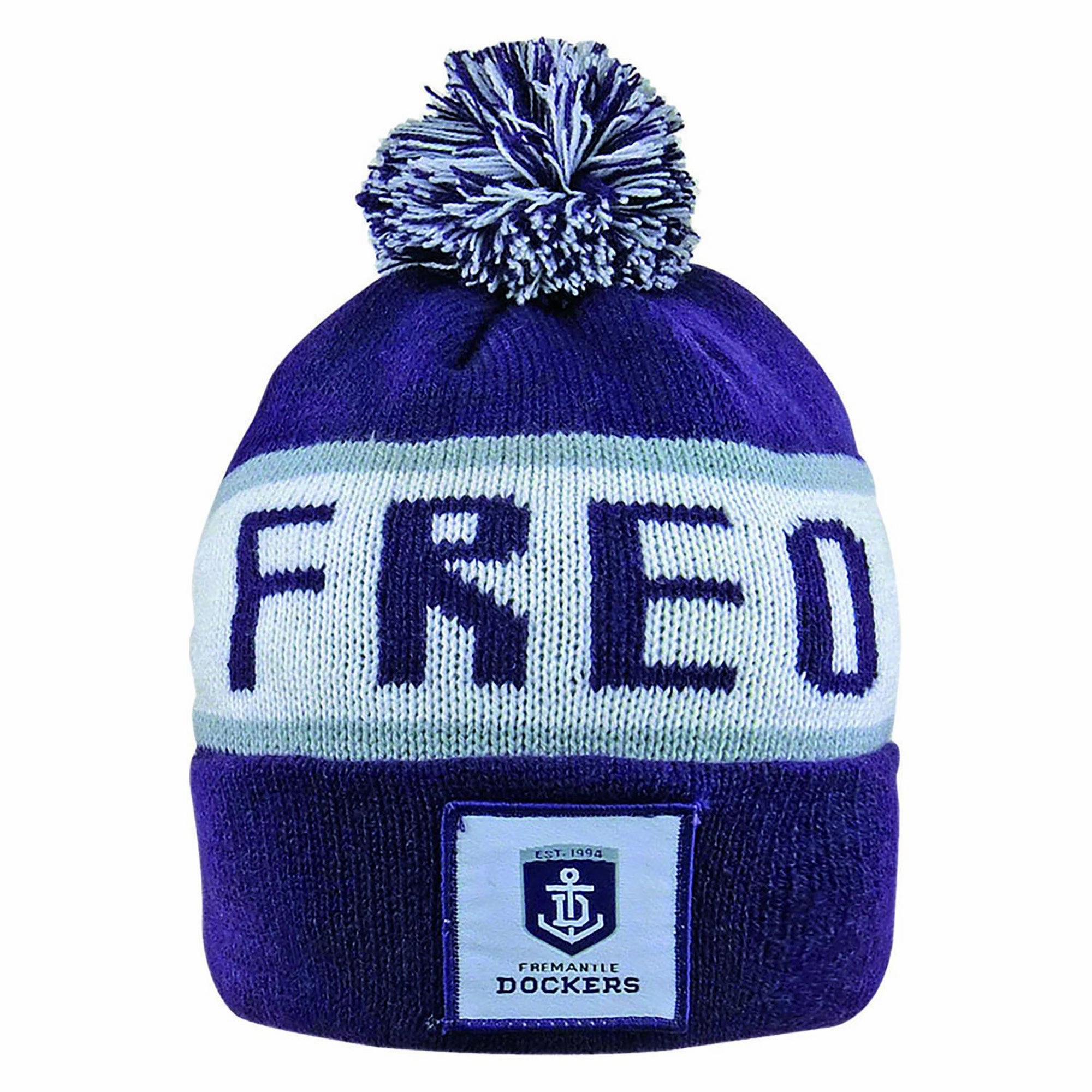 Adult's AFL Fremantle Dockers Football Club Bar Beanie Comfortable fit Trendsetting