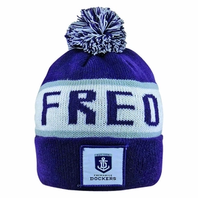 Mix and match Adult's AFL Fremantle Dockers Football Club Bar Beanie Understated