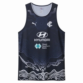 Mix and match Men's AFL Carlton Blues Football Club 2025 Training Singlet Modern attire