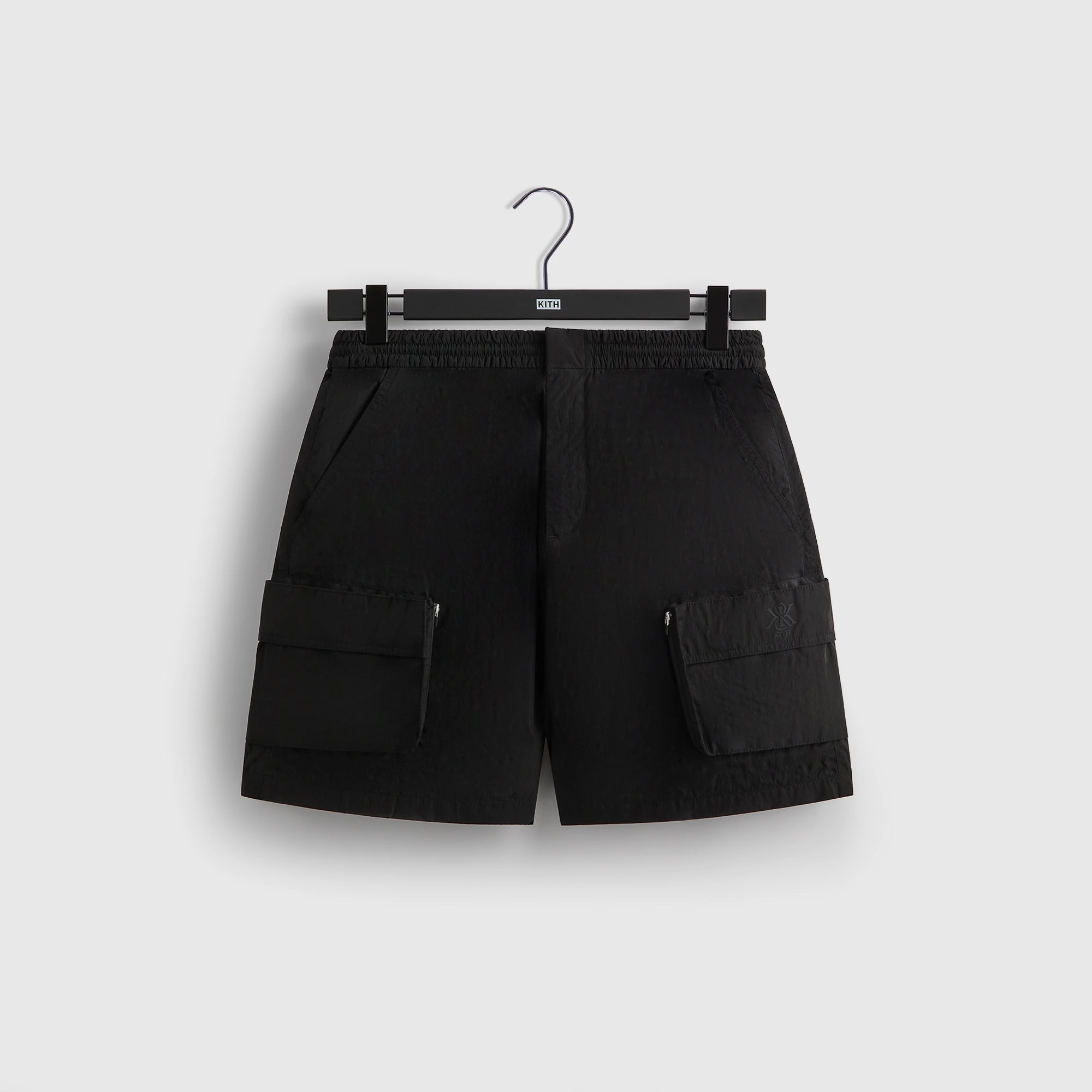 Heartfelt Kith Wrinkle Nylon Evan Cargo Short - Black Economical
