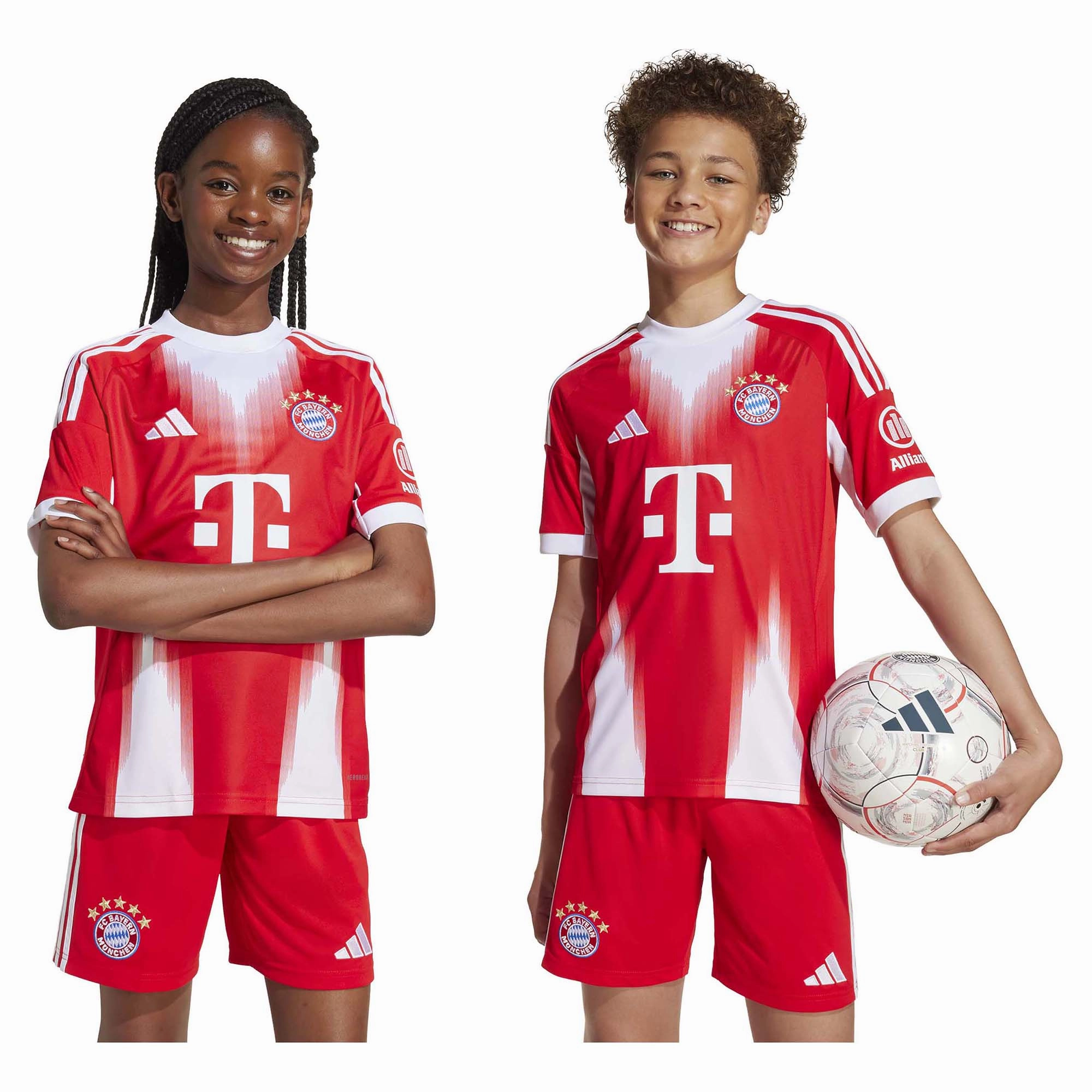 Modern looks Junior's FC Bayern 2025/26 Home Soccer Jersey