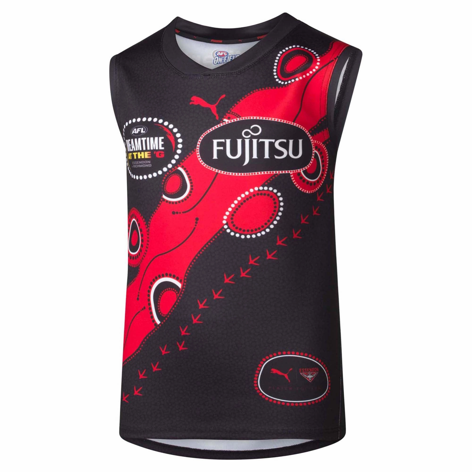 Modern wear Junior's AFL Essendon Bombers Football Club 2025 Dreamtime Replica Jersey Up-to-date
