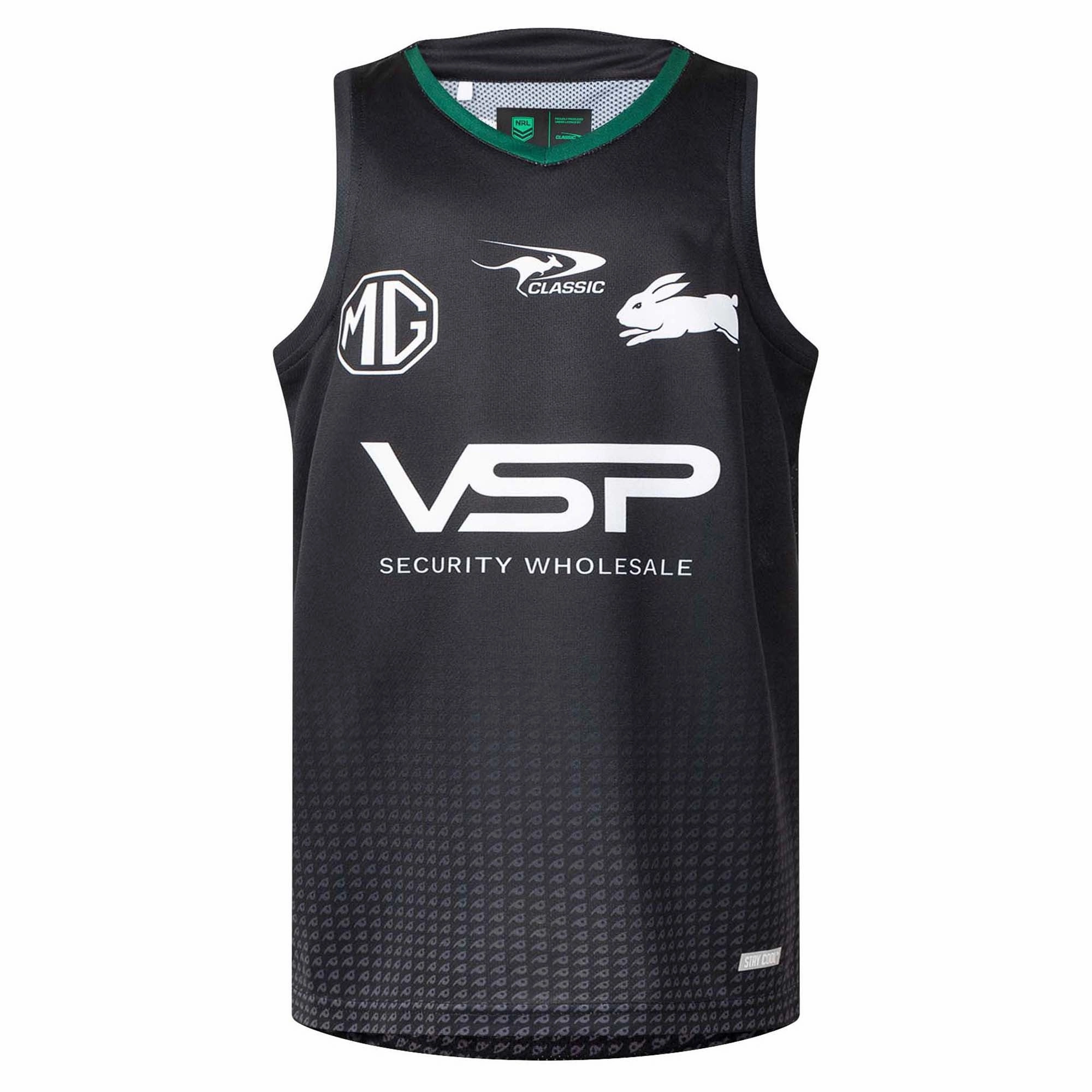 Modernist Junior's NRL South Sydney Rabbitohs 2025 Pro Training Singlet Modern looks