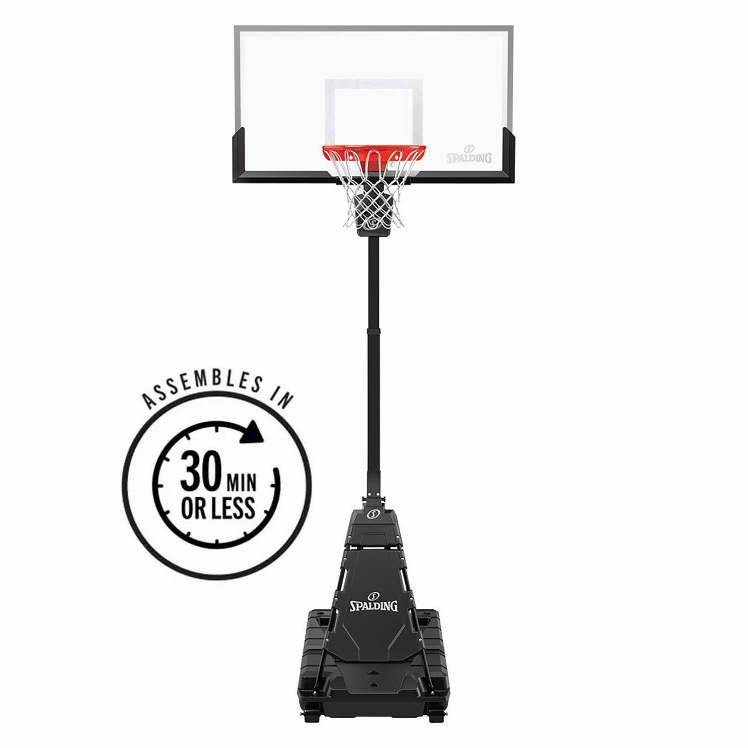 Momentous EZ Assembly 54 Inch Clear View Portable Basketball System Quality-made Statement